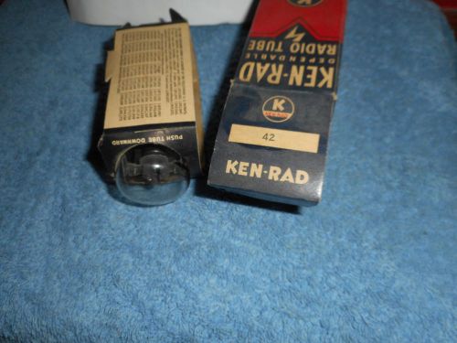 KEN RAD 42 RADIO TUBE NOS VINTAGE VACUUM HAM RADIO TUBE ORIGINAL PACKAGING