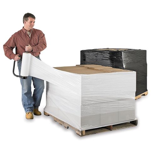 18&#034; x 80ga x 1500&#039; White Opaque Heavy Pallet Stretch Wrap - $57.00 per Case