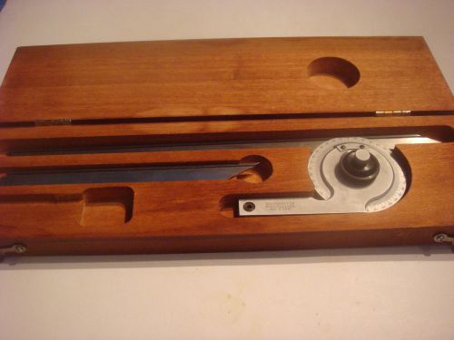 Starrett C359 Precision Universal Bevel Vernier Protractor, 7&#034; And 12&#034;Blade Size