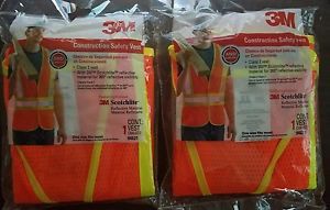 3M (94621) Class 2 Two-Tone Construction Safety Vest - 2 Pieces