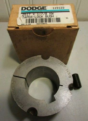 New baldor dodge 119672 2517 x 19mm 6 x 2.8mm kw taper lock bushing ships free for sale