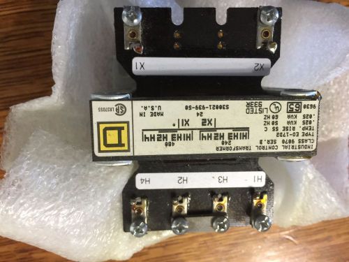 Sqyare D Control Transformer Pri. 240/480 Sec. 24V .025 K.V.A. NIB