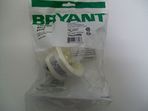 Bryant 70520MB Flanged Inlet Locking Male Base 20A 125V Nema L5-20 2P3W