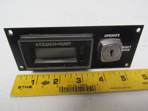 Vecder-root 799008100 counter totalizer elapsed time indicator w/pannel plate for sale