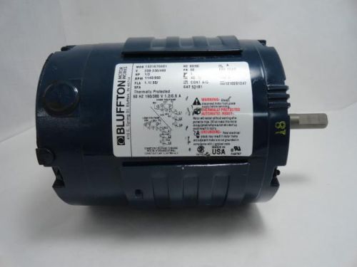 155369 Old-Stock, Bluffton 1331670401 AC Motor, 1/3HP, 208-230/460V, 1140/950RPM