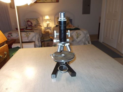 VINTAGE ZANGER &amp; ENDRESS,WETZLAR   NO 8419 MICROSCOPE,3 OBJECT LENSES