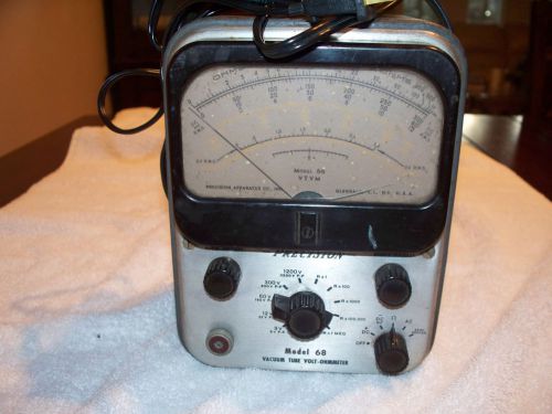 Precision Apparatus Model 68 VTVM Vacuum Tube Voltmeter 1956 - works