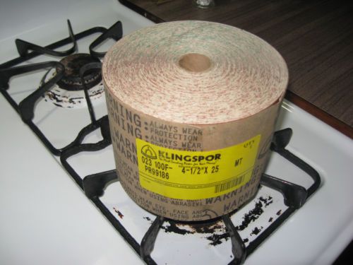 Klingspor Sanding Sand paper  100 F 4 1/2  inches x 25 feet