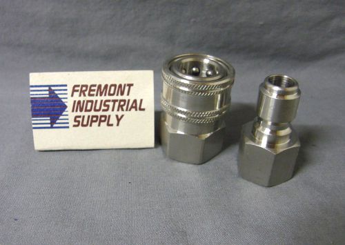 SST-2 SST-N2 straight thru hydraulic quick coupling set 316 Stainless 1/4&#034; NPT