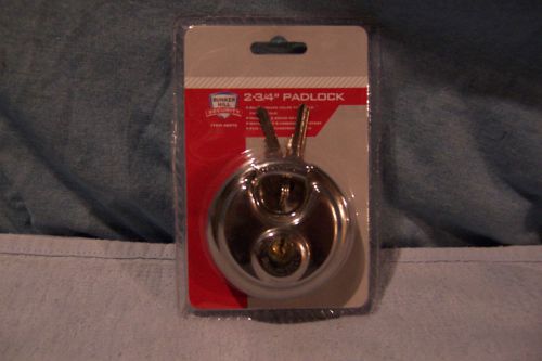 2 3/4&#034; Stainless Steel Round Padlock Shielded Shackle Deadbolt Lock