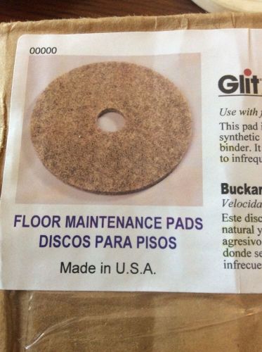 Glit 20&#034; Buckaroo Natural Hair  Burnishing Floor Pads Lot Of 5 Pads 1 Full Case