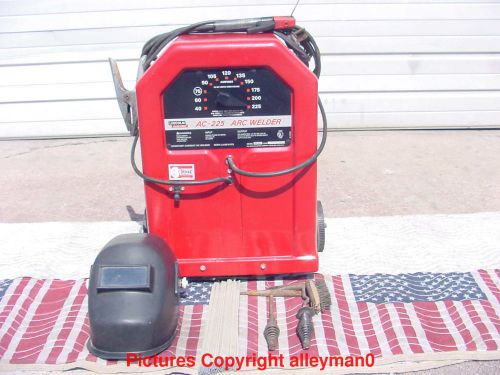 Lincoln electric ac-225 arc stick welder 40-225 amp + helmet &amp; 50 welding rods for sale