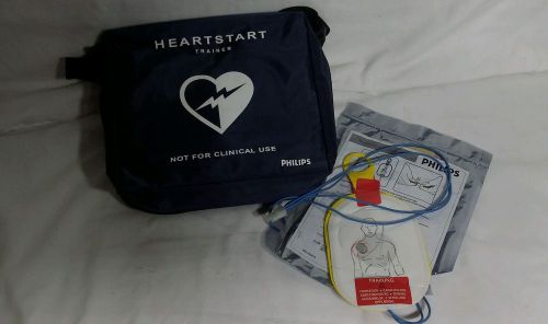 Philips heartstart m5085a aed trainer - with case defibrillator cpr extra pads for sale