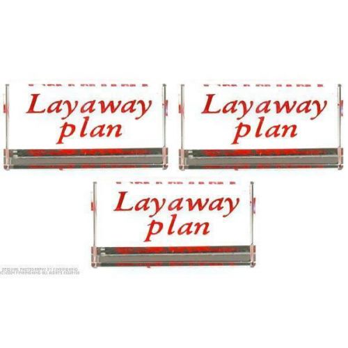 3 Display Signs Layaway Plan Jewelry Showcase