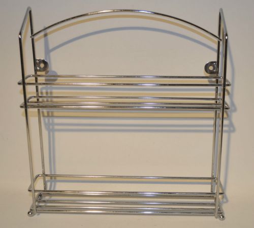 Stainless Steel Spice Rack Counter Storage Organizer Bathroom Rack 2 Shelves