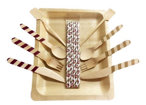 Disposable wooden cutlery- Tailgate Kit 49ers
