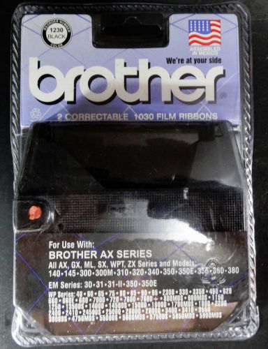 Brother 2 Correctable 1030 Film Ribbons 1230 Black for AX Series