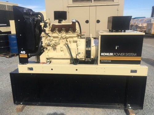 2002 kohler 40 kw generator set, only 307 hours! john deere engine, serviced,... for sale