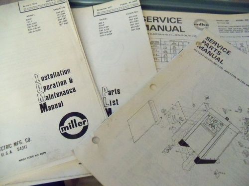 Miller Welding Service Parts Installation Maintenance Manual 320P 330P 340P 380P