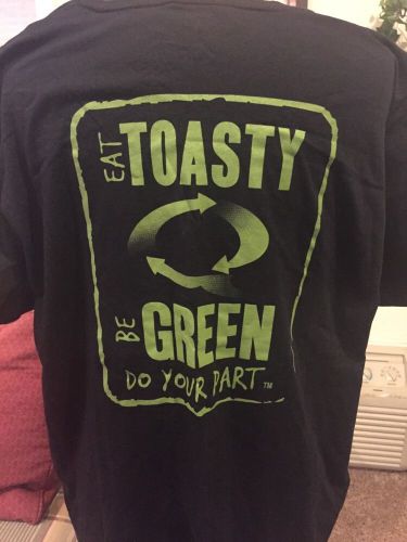 Quiznos Subs Salads Soups Eat Toasty Be Green Shirt Restaurant Gildan XXXL, NEW