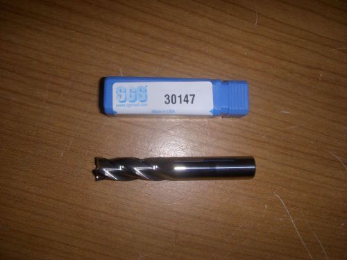 3/8&#034; solid carbide flat end mill by sgs..nib for sale