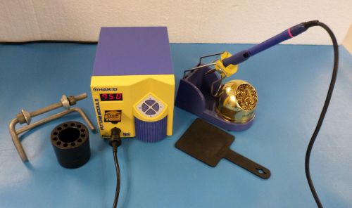 Hakko FM-202 Soldering System, Control Card, FM2027 Iron, Tip, Holder &amp; Pad