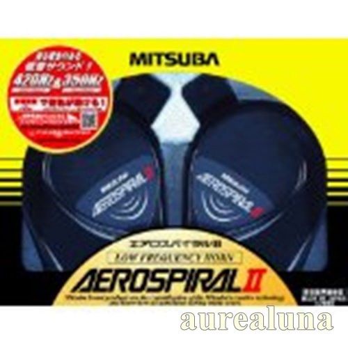 Mitsuba aerospiral ii 2 low frequency car horn mh13a-011a from japan for sale