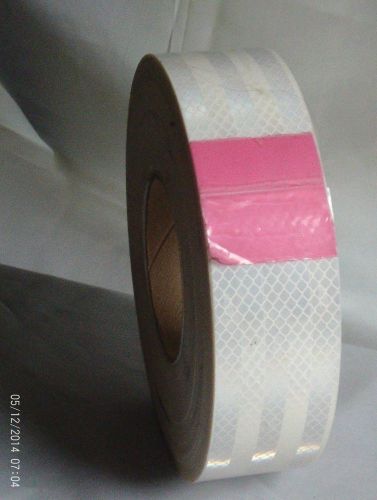 2&#034; X 150&#039; ROLL WHITE/SILVER CONSPICUITY TAPE TRUCK SAFETY DOT REFLECTIVE