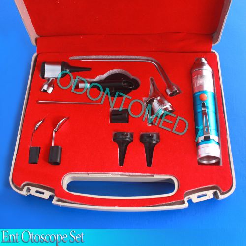 Otoscope &amp; Ophthalmoscope - Blue - 11 Pieces ENT Medical Diagnostic Set