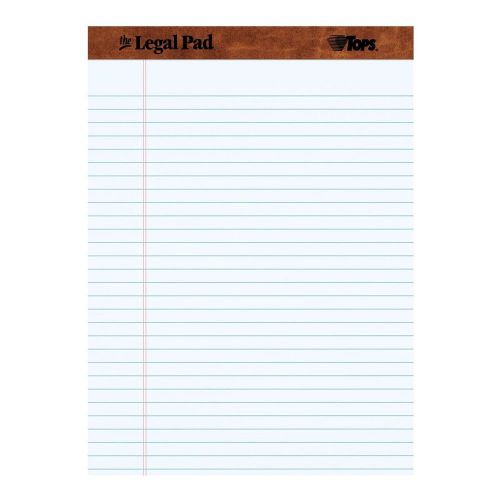 Tops Legal Pad 8.5 x 11.75 inch Perforated White 12 Pads per Pack (7533)