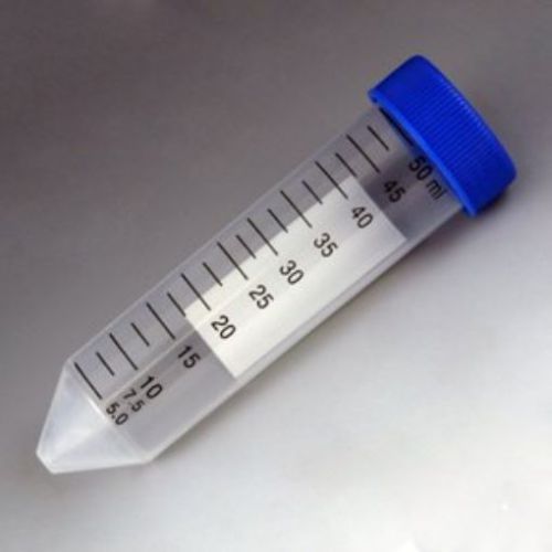 Globe scientific 6289 polypropylene centrifuge tube with attached blue flat top for sale