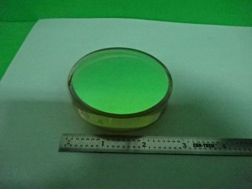 OPTICAL ZERODUR DICHROIC COATED FLAT MIRROR LASER OPTICS AS IS #58-C-01