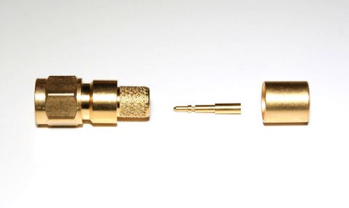 1x *new* johnson/emerson 142-0435-001 straight sma male connector for lmr-240 for sale