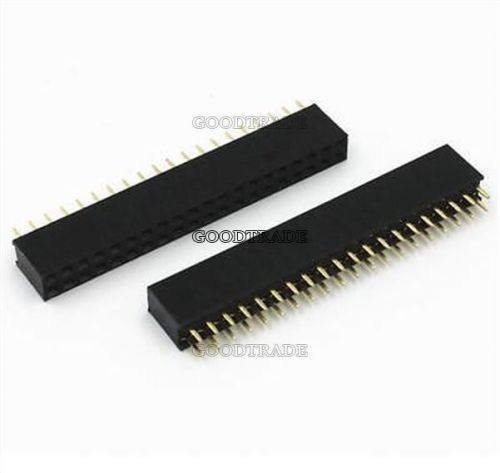 10pcs socket female straight header pitch strip pin 2.54mm 2x20 40pin double u4