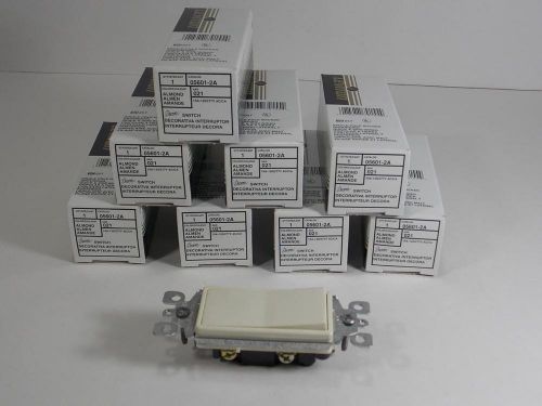 NEW LOT OF 8 LEVITON 5601-2A DECORA ROCKER SWITCH ALMOND COLOR