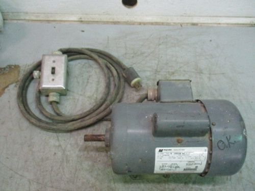 Magnetek 1/2hp single phase mtr w/cord &amp; switch #6131131d model-8-159126-02 used for sale