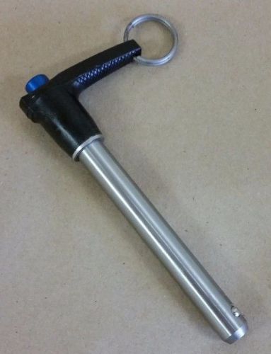 1/2&#034; SHANK X 3-1/2&#034; GRIP STEEL AVIBANK BALL LOCK QUICK RELEASE PIN , L HANDLE