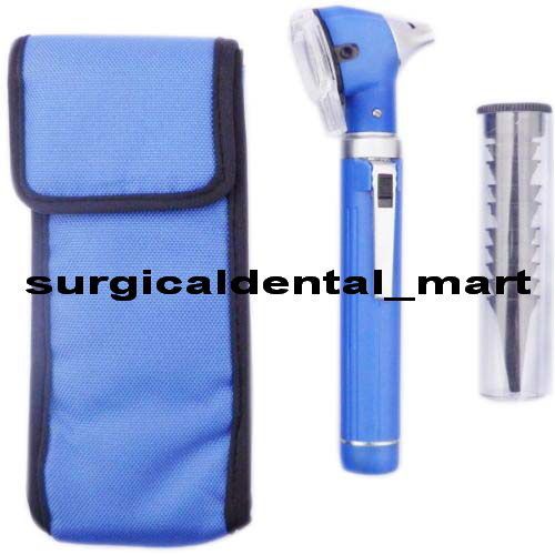 Mini Fiber Optic Otoscope Blue Medical Diagnostic Surgical Instrument free ship