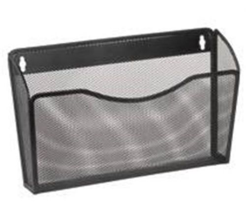 Rolodex Single Pocket Wire Mesh Wall File/Letter/Reciept Holder Organizer ~Black