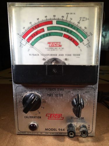 EICO Electronic Inst Co. FLYBACK Transformer YOKE TESTER Model 944 Vtg USA NY