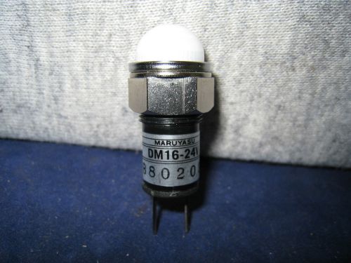 MARUYASU DM16-24V WHITE INDICATOR LIGHT 24V B80203 NEW SURPLUS**