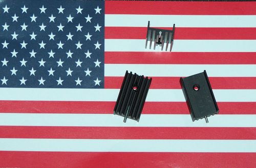 10pcs 25x15x10mm Anodized Black Aluminum Heatsink for TO-220 TO220, US Seller