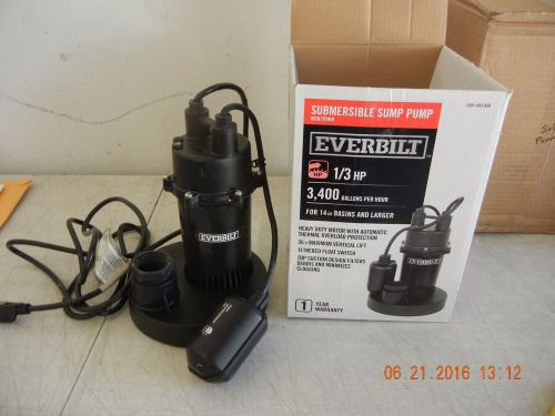 Everbilt 1/3 hp Submersible sump pump