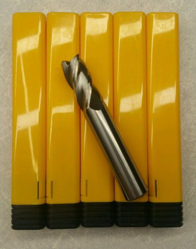 1/2 end mill eccentric od 4 flute solid carbide endmill lot of 5 tools usa made for sale