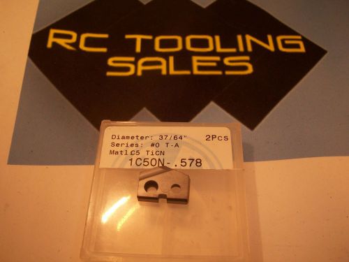 37/64 carbide spade drill insert ticn coated series #0 t-a 1c50n-.578 new 1pc for sale