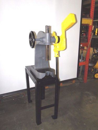 Greenerd No 3 1/2 heavy duty ratchet arbor press with stand