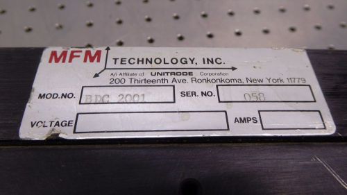 K132363 MFM Technology BDC-2001 Servo Motor Control Controller Unit