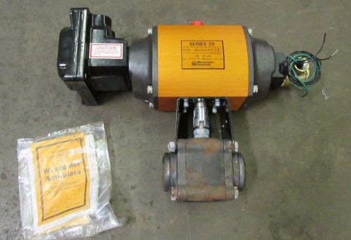 WORCHESTER SERIES 39 20E PNEUMATIC ACTUATOR 80 PSI W/ 2&#034; STEEL BUTT WELD VALVE