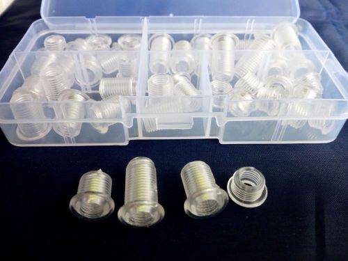40pcs m10 ps material hollow external thread screws round bottom clear bolts set for sale