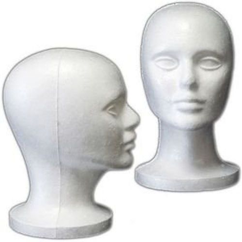 Lot of 12 New Hi Quality 11&#034; FEMALE FOAM STYROFOAM MANNEQUIN HEAD WIG HAT MOD...